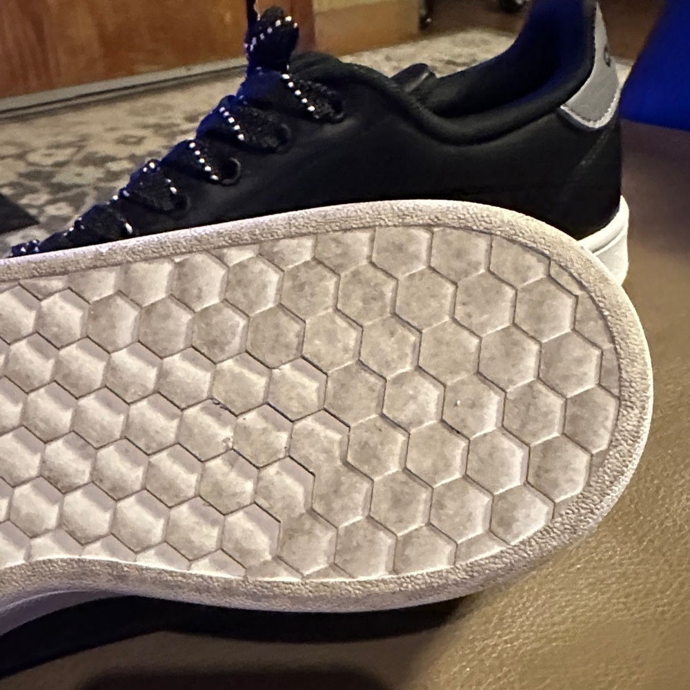 Adidas Cloudform Black Leather Men's Sneakers - Picture 7 of 14